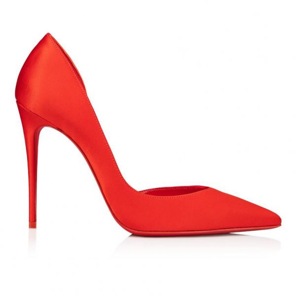 Christian Louboutin Escarpins Iriza 100mm Satin Crêpe Rouge Ole – Image 3
