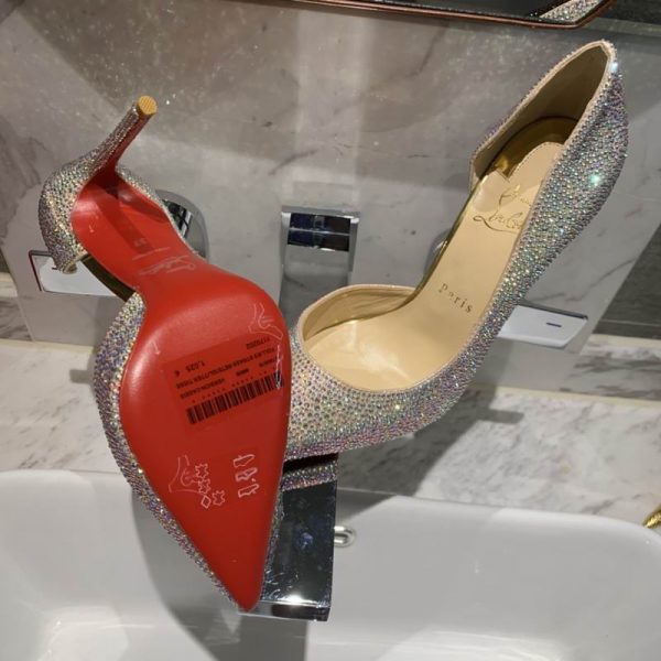 Christian Louboutin Escarpins Iriza 100mm Strass Pailletés Multicolore – Image 4