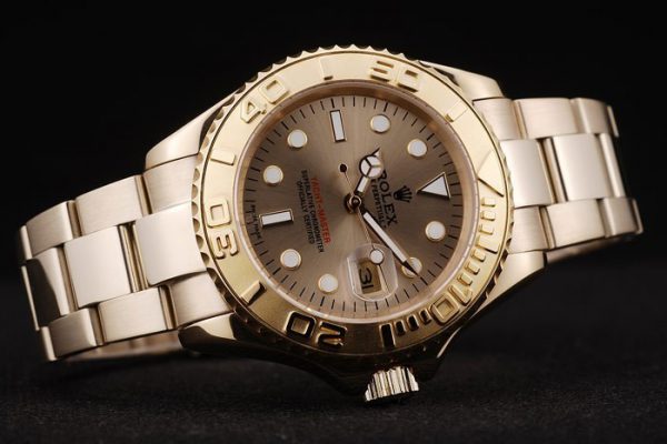 Rolex Yacht Master Lunette Or Cadran Or Tachymètre – Image 6