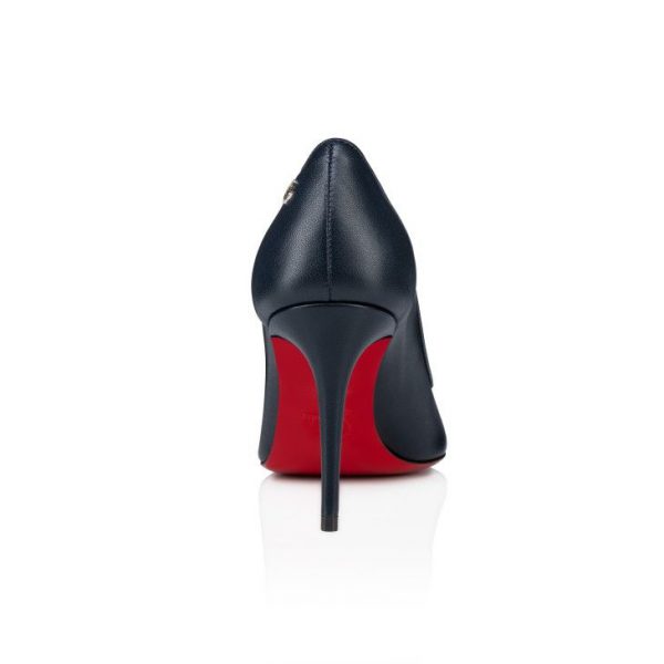 Christian Louboutin Sporty Kate 85 mm Escarpins Cuir Nappa Marine – Image 4