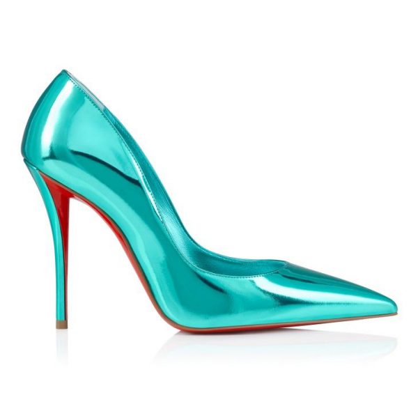 Christian Louboutin Miss Z 100 mm Escarpins Cuir Laminé Iceberg – Image 3