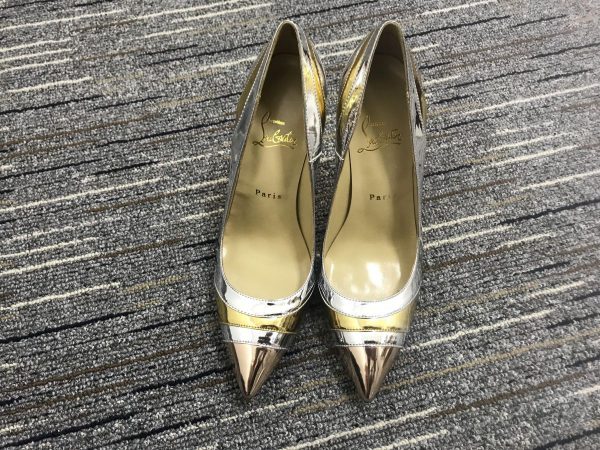 Christian Louboutin Eklectica Escarpins 100 mm Cuir Verni Veau Miroir Multi – Image 3
