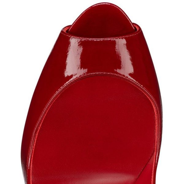 Christian Louboutin Fetish Peep 150 mm Escarpins Cuir Verni Vog Loubi – Image 4