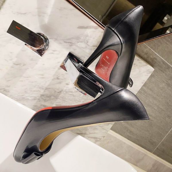 Christian Louboutin Simplenodo Escarpins à Nœud 85mm Cuir Nappa Noir – Image 2