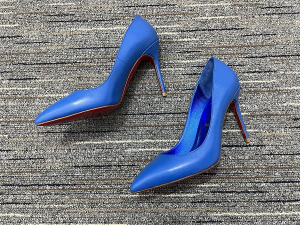 Christian Louboutin Kate Escarpins 85 mm Cuir Nappa Bleu – Image 4