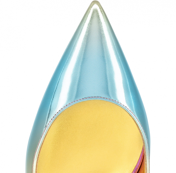 Christian Louboutin Escarpins Hot Chick Sling 70 mm Cuir Specchio Multicolore – Image 3