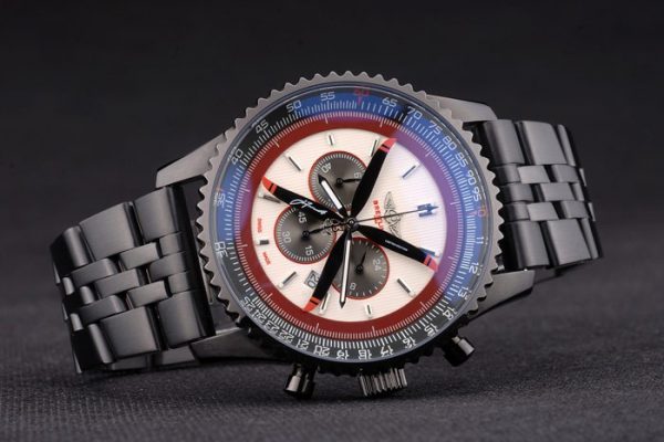 Breitling Certifiée Bracelet Acier Noir Cadran Beige Chronographe 80171 – Image 7