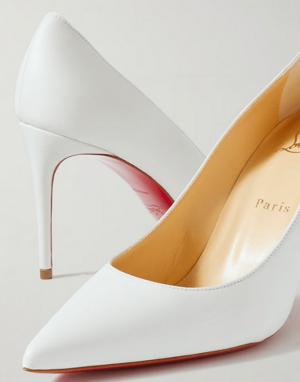 Christian Louboutin Kate Escarpins 85 mm Cuir Nappa Blanc – Image 2