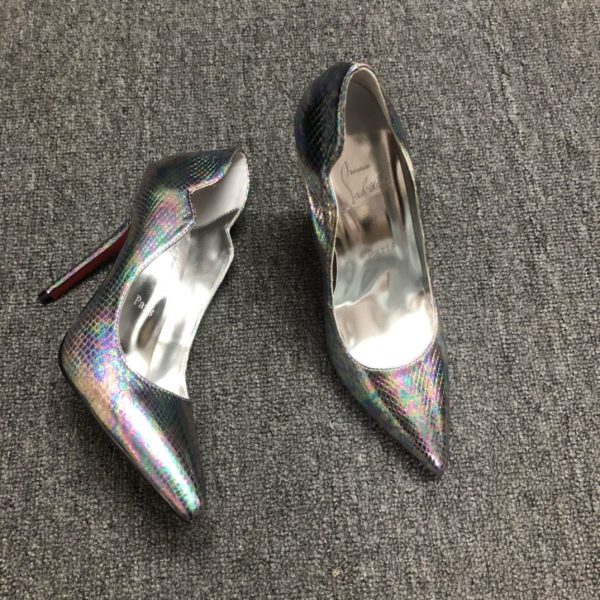 Christian Louboutin Hot Chick Escarpins Peau de Serpent Irisée Multicolore – Image 3