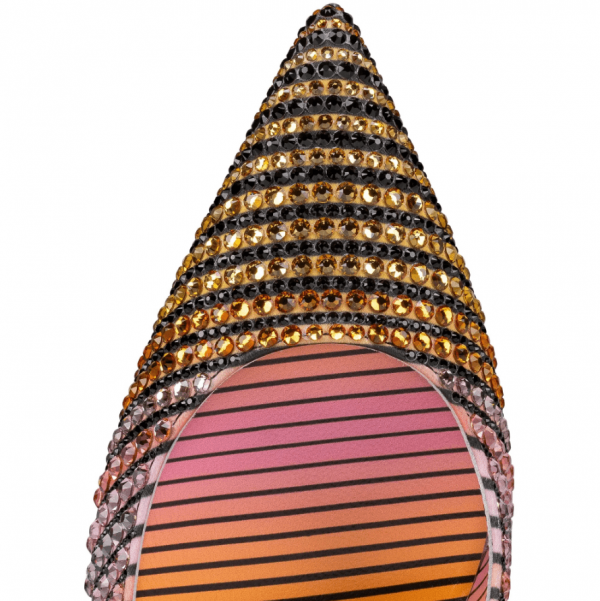 Christian Louboutin Escarpins Kate Strass Aftersun 85 mm Crêpe Satin Multicolore – Image 4