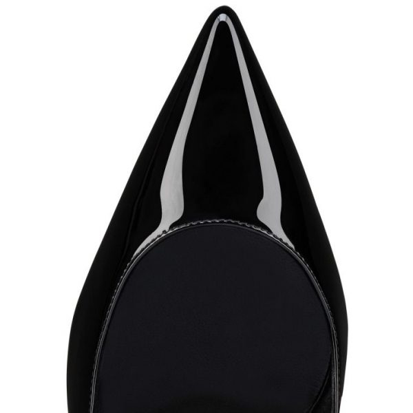 Christian Louboutin Hot Chick Sling 70 mm Escarpins à Bride Arrière Cuir Verni Noir – Image 4
