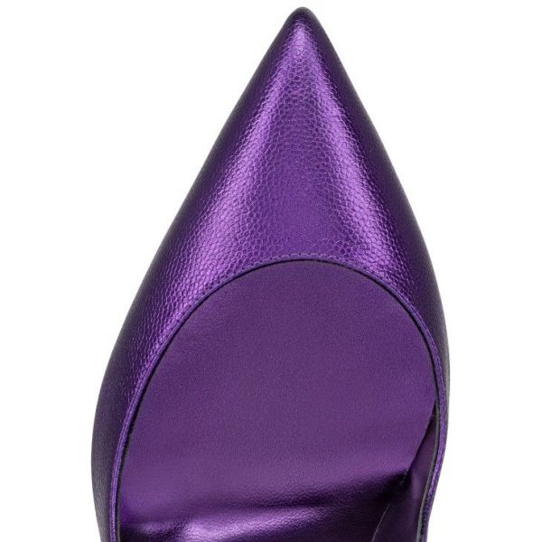 Christian Louboutin Hot Chick 100 mm Escarpins Cuir Nappa Jacaranda – Image 3