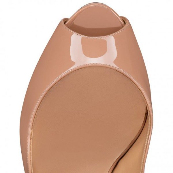 Christian Louboutin Hot Chick Alta 120 mm Escarpins Cuir Verni Blush – Image 4