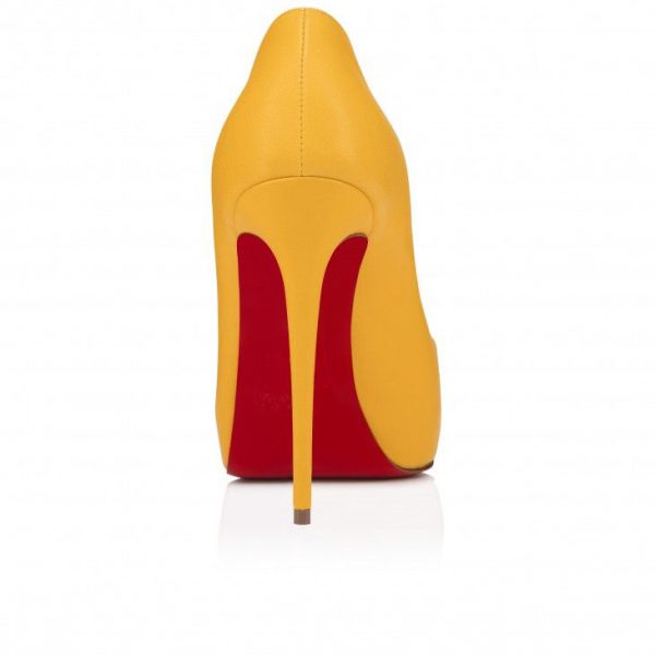 Christian Louboutin Hot Chick Alta 120 mm Escarpins Cuir Nappa Pollen – Image 3