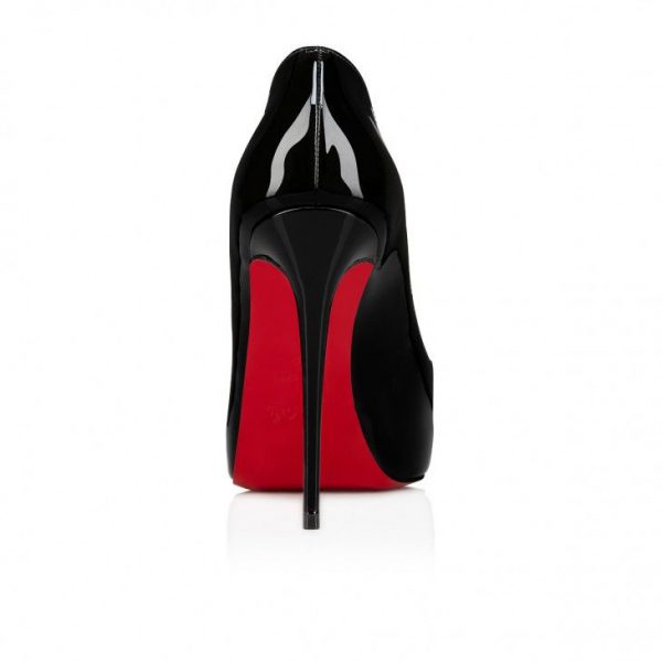 Christian Louboutin Hot Chick Alta 120 mm Escarpins Cuir Verni Noir – Image 3