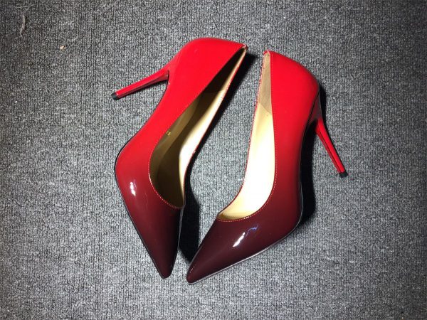 Christian Louboutin Kate Escarpins 85 mm Cuir Verni Dégradé Rouge – Image 4