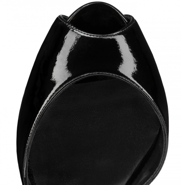 Christian Louboutin Jenlove Alta Escarpins 120 mm Cuir Verni Vog Noir – Image 2