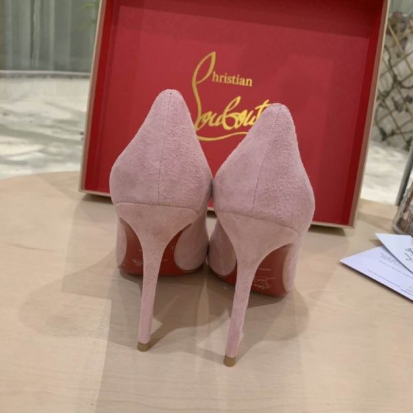 Christian Louboutin Escarpins Kate Veau Velours Rose – Image 4