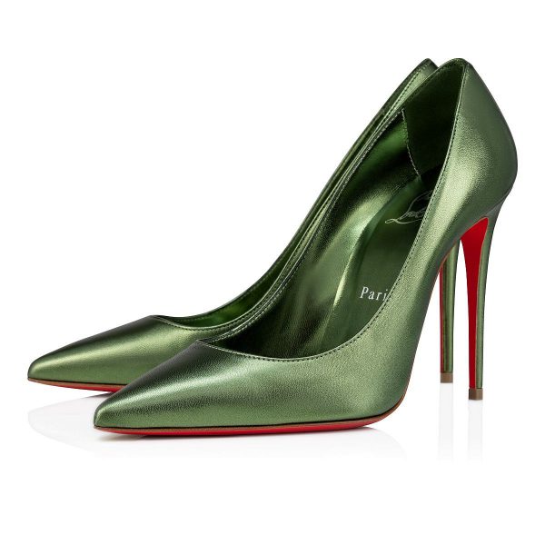 Christian Louboutin Escarpins Kate 100 mm Cuir Nappa Vertlaine