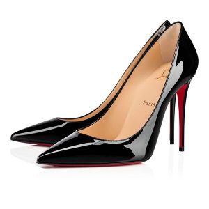 Christian Louboutin Escarpins Kate 100 mm Cuir Verni Noir Promotion spéciale 10e anniversaire de l’entreprise