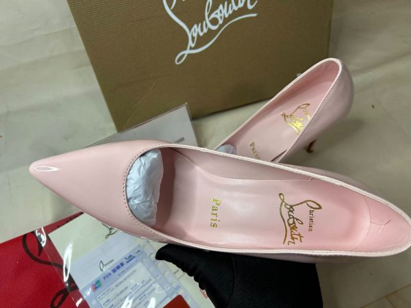 Christian Louboutin Escarpins Kate 100 mm Poupée/lin Poupée Cuir Verni – Image 4