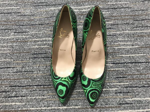 Christian Louboutin Escarpins So Kate 120 mm Cuir Verni Malachite – Image 4