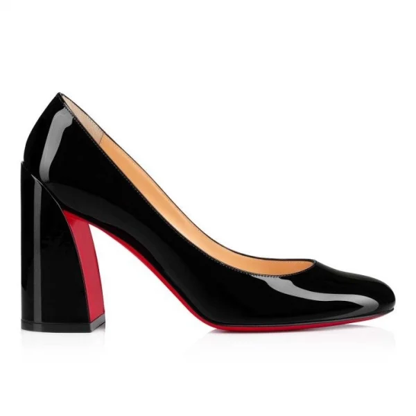 Christian Louboutin Miss Sab 85 mm Escarpins Veau Verni Noir – Image 3