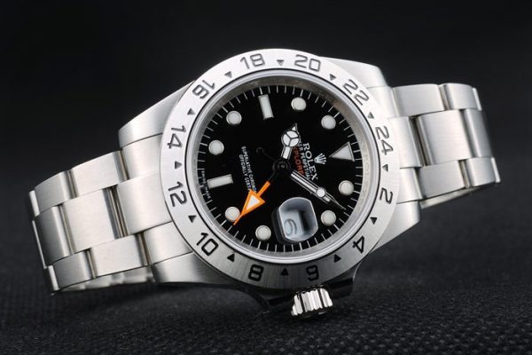Rolex Explorer Suisse Acier Inoxydable Lunette Cadran Noir Tachymètre – Image 7