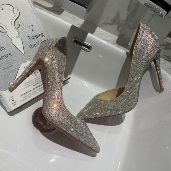 Christian Louboutin Escarpins Iriza 100mm Strass Pailletés Multicolore – Image 5