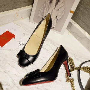 Christian Louboutin Simplenodo Escarpins à Nœud 85mm Cuir Nappa Noir