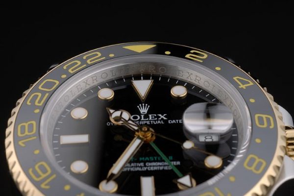 Rolex GMT Master Lunette Or Rose Cadran Noir 80295 – Image 7