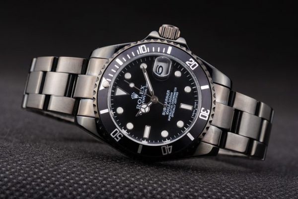 Rolex Submariner Large Femme Lunette Noire Cadran Noir Tachymètre – Image 6