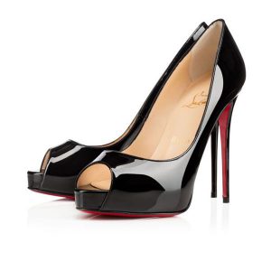 Christian Louboutin Escarpins New Very Prive 120 mm Cuir Verni Noir