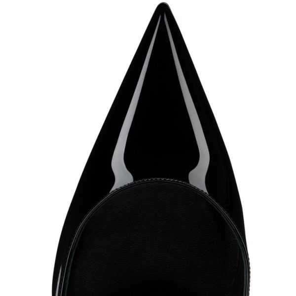 Christian Louboutin Miss Z 100 mm Escarpins Cuir Verni Noir – Image 4
