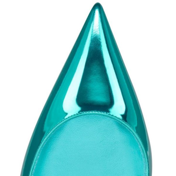 Christian Louboutin Miss Z 100 mm Escarpins Cuir Laminé Iceberg – Image 4