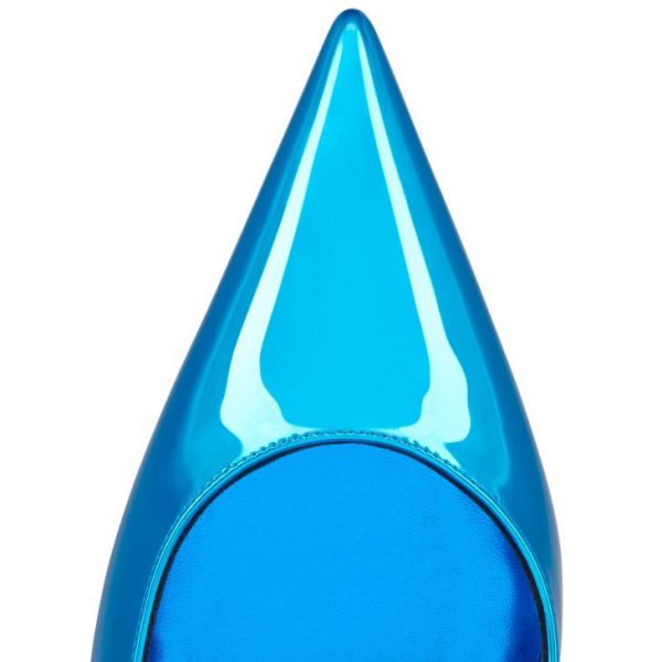 Christian Louboutin Miss Z 100 mm Escarpins Cuir Laminé Acqua – Image 2