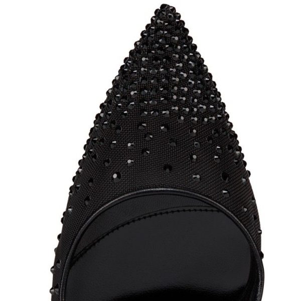 Christian Louboutin Degrastrass Red Carpet 100 mm Escarpins Maille Noir – Image 2