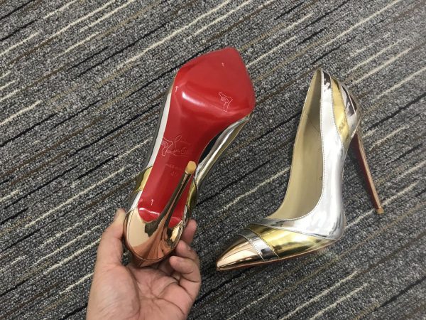 Christian Louboutin Eklectica Escarpins 100 mm Cuir Verni Veau Miroir Multi – Image 4
