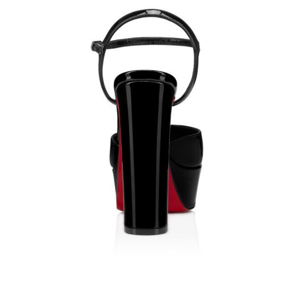 Christian Louboutin Loo Pump 130 mm Escarpins Cuir Verni Noir – Image 3