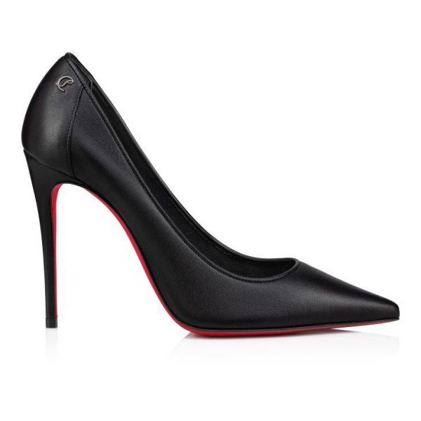Christian Louboutin Sporty Kate 100 mm Escarpins Cuir Nappa Noir – Image 4