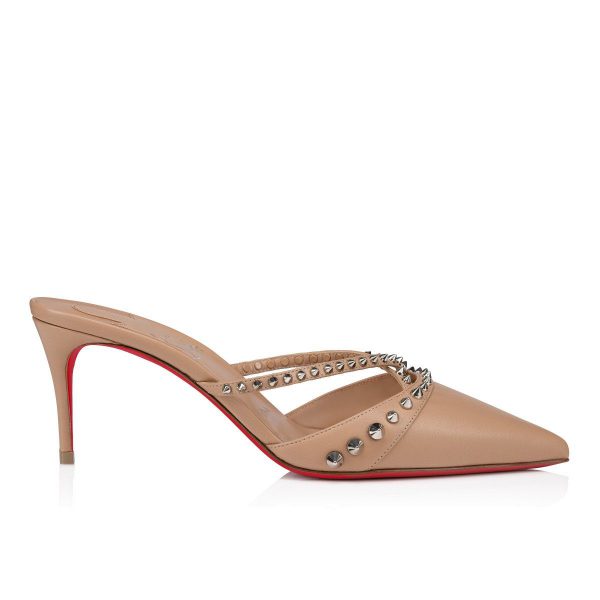 Christian Louboutin Tatoosh Spikes Mule Escarpins 70 mm Cuir d’Agneau Blush – Image 2