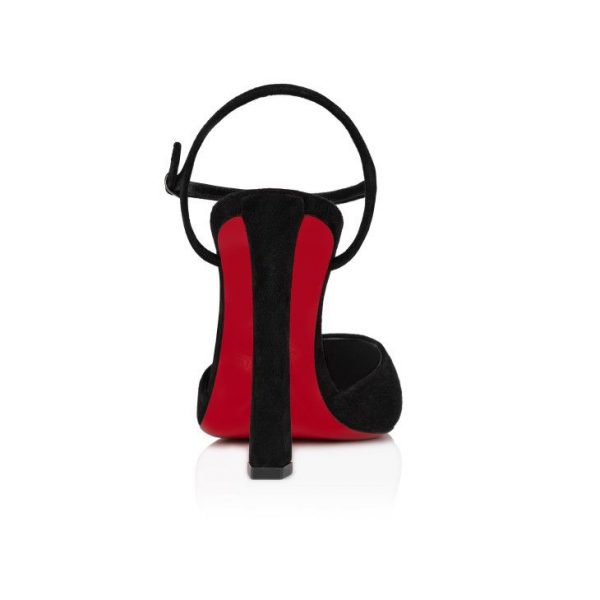 Christian Louboutin Condora Riviera 100 mm Escarpins Veau Velours Noir – Image 5