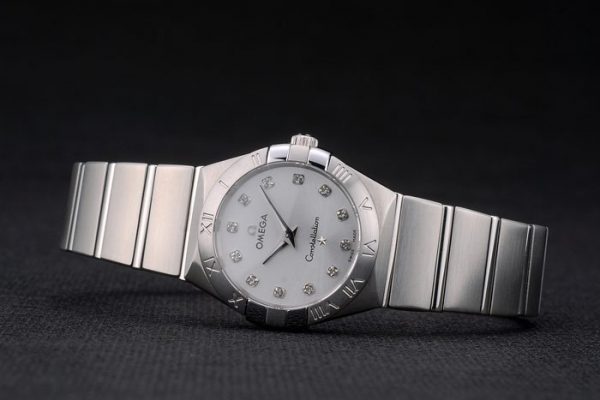 Omega Lady Constellation Bracelet Acier Inoxydable Cadran Argenté 80290 – Image 7