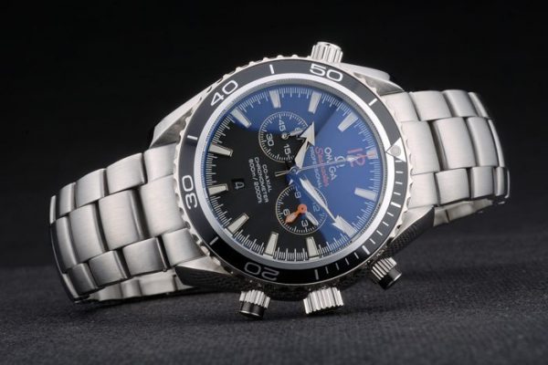 Omega Seamaster Planet Ocean Tachymètre Noir Cadran Noir Bracelet Acier Inoxydable 80240 – Image 6