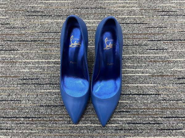 Christian Louboutin Kate Escarpins 85 mm Cuir Nappa Bleu – Image 2