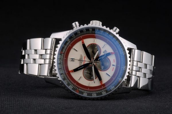 Breitling Certifiée Bracelet Acier Poli Cadran Beige Chronographe 80174 – Image 7