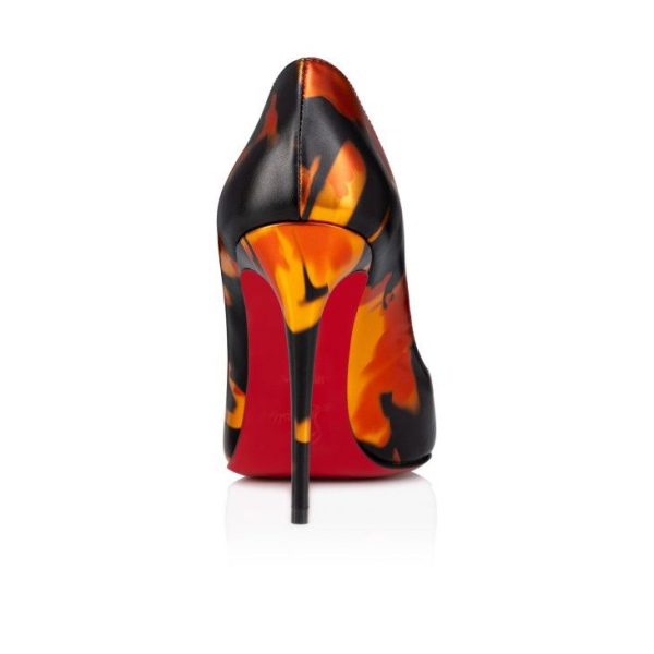 Christian Louboutin Hot Chick 100 mm Escarpins Cuir Specchio On Fire Multicolore – Image 3