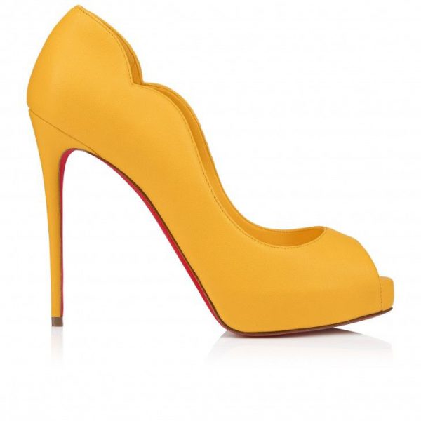Christian Louboutin Hot Chick Alta 120 mm Escarpins Cuir Nappa Pollen – Image 2
