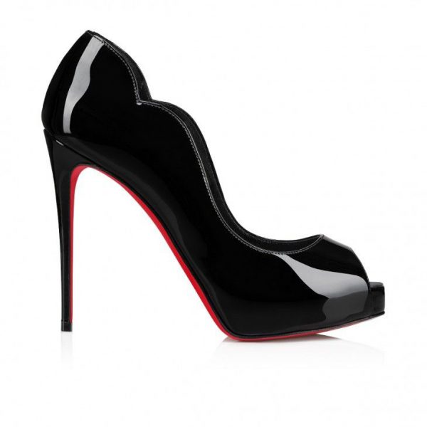 Christian Louboutin Hot Chick Alta 120 mm Escarpins Cuir Verni Noir – Image 2