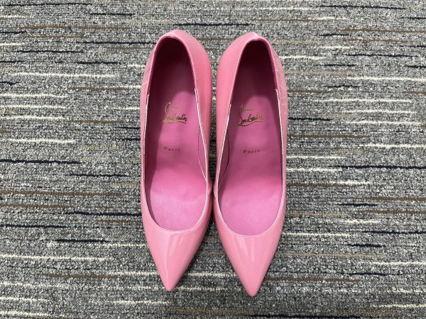Christian Louboutin Kate Escarpins 100 mm Cuir Verni Rose – Image 2